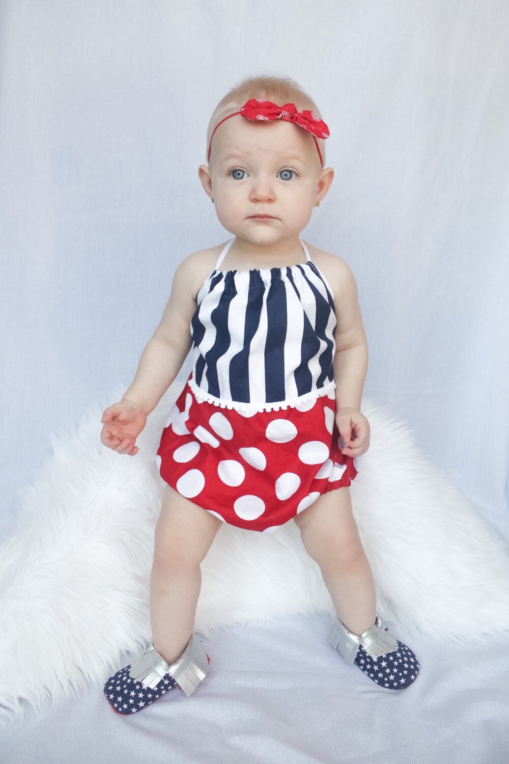 Baby Girl Sunsuit Romper / Halter / Girls Sunsuit / Baby