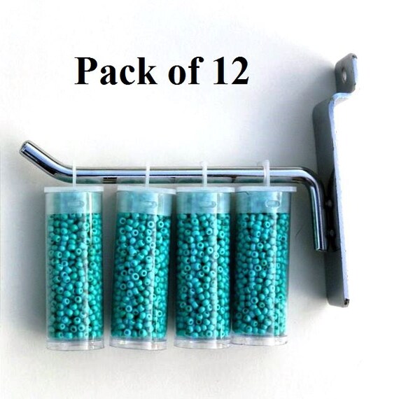 12 Clear Plastic Tubes with Hang Caps Small by MyJoyofBeading