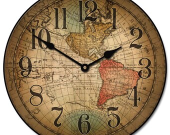 Vincenzo World Map Wall Clock