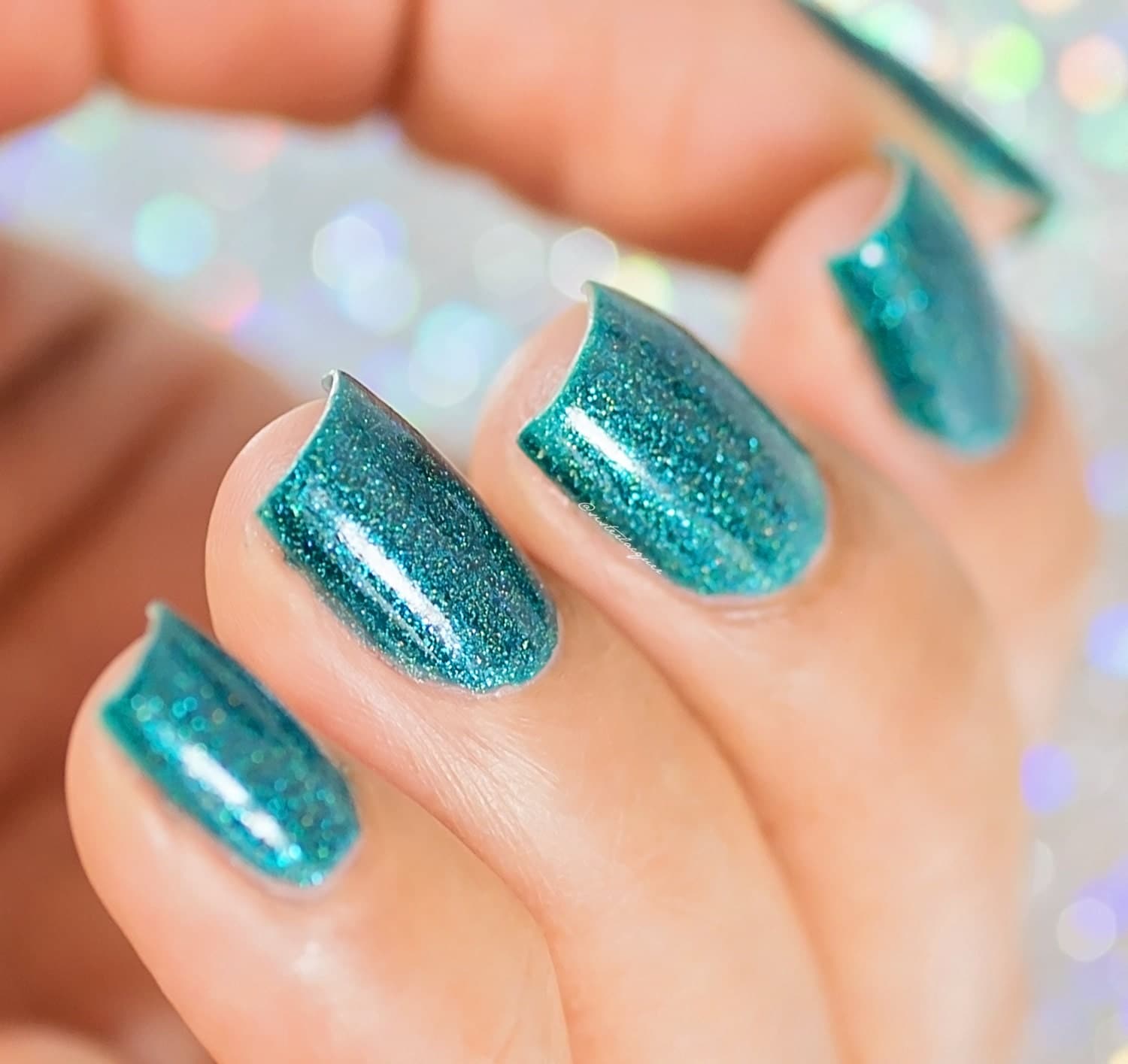 Turquoise Holo Nail Polish Caribbean Twist The Gradient