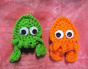 PATTERN Crocheted Game-Inspired Squid and Ninja Finger Puppets