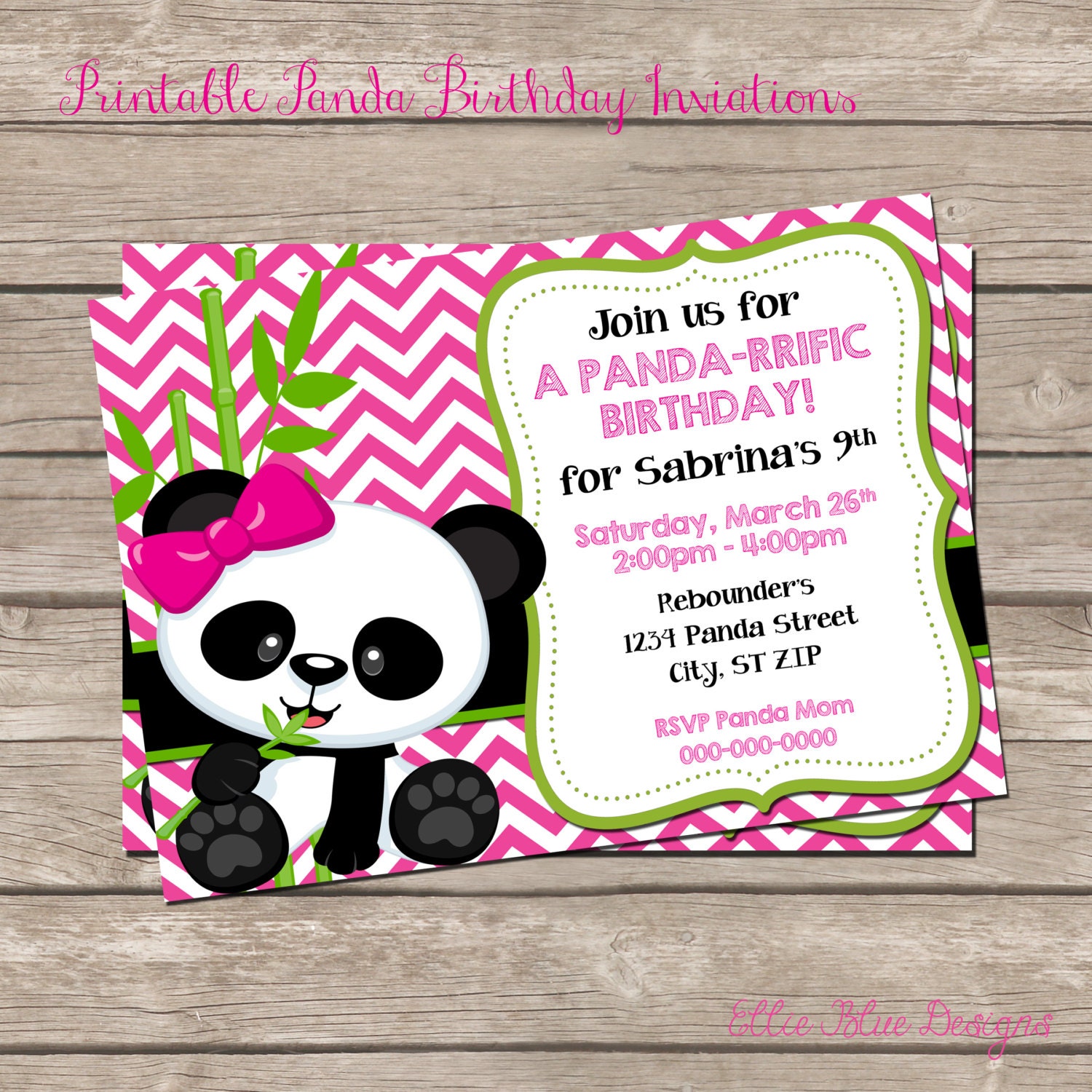 Free Printable Panda Invitations 8