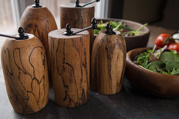 Spalted Maple Wood Pepper Mills
