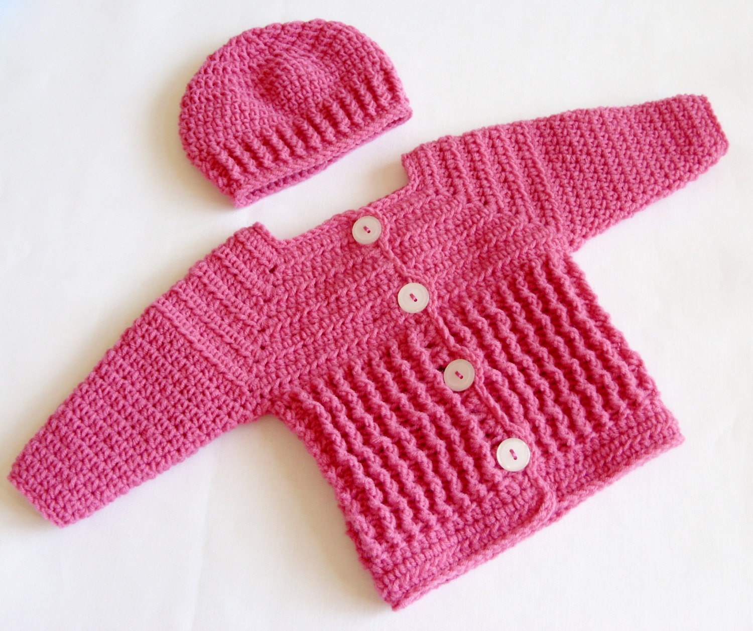 Baby Girl Sweater Set Crochet PATTERN Crochet Baby Sweater