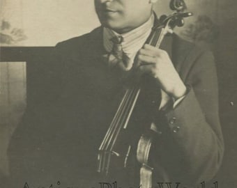 Music teacher violin player Professor Edmondo Luccini antique photo