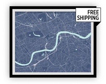 London Map Print - Choose your color