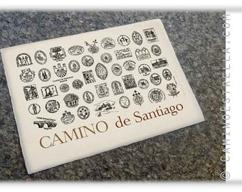 El Camino de Santiago Pilgrimage Sellos of the Camino de Santiago art print