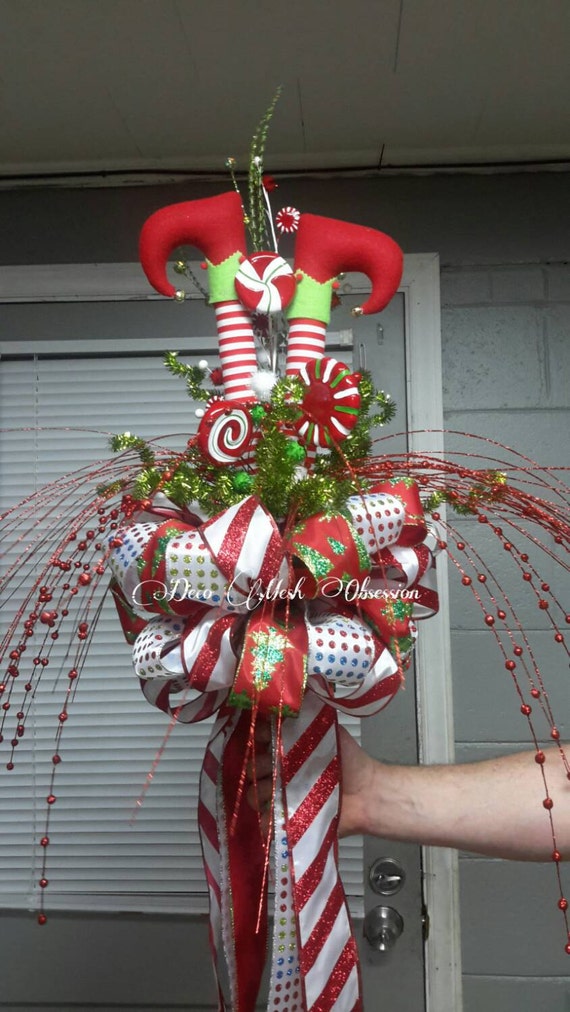 elf legs christmas tree topper ready to ship elf legs christmas tree topper ready to ship