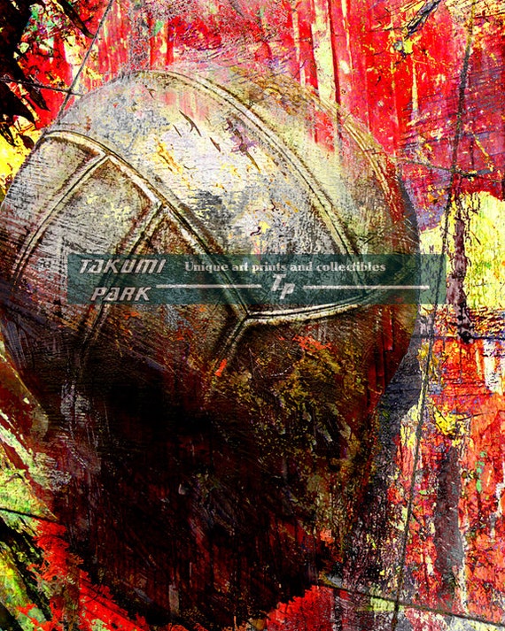 Volleyball Canvas Art Print Sports Artwork Hangable by TakumiPark