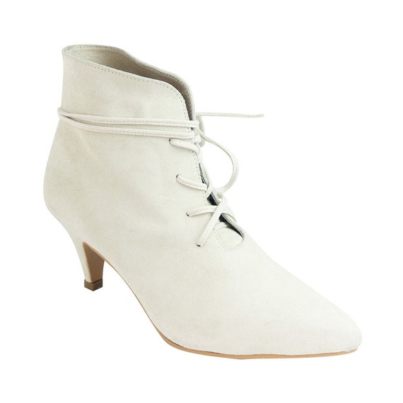 Ivory suede bootie Ankle boots suede ankle boots ivory