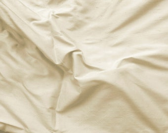 Dupioni Silk - Custom made - Indian Pillow Cover with Piping or Flange - Cream - Fabric Code - SLDP27