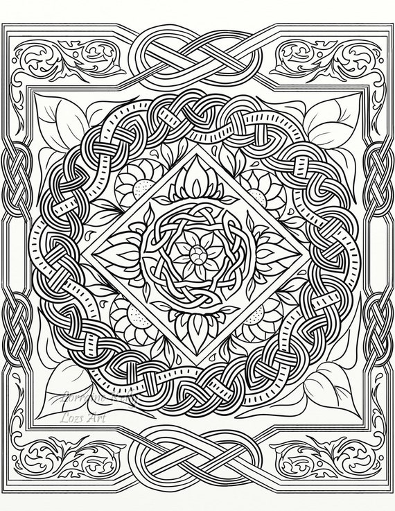 Celtic Knot Mandala Coloring Pages