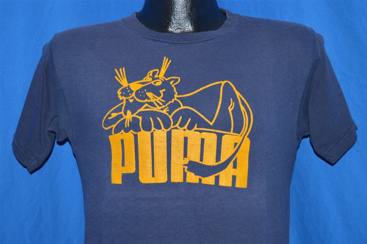 80s Puma SE Logo Cartoon Outline t-shirt by thecaptainsvintage