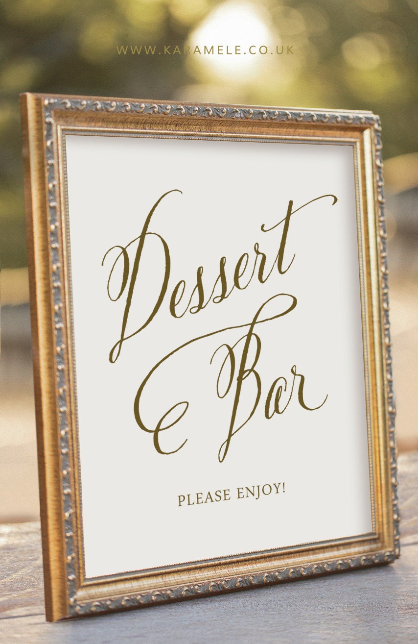 Printable Dessert Bar Sign Wedding Reception Sign digital