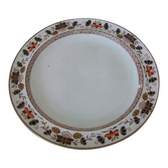 c. 1883 antique Wedgwood Plate Queen's Ware by VintageBonanza