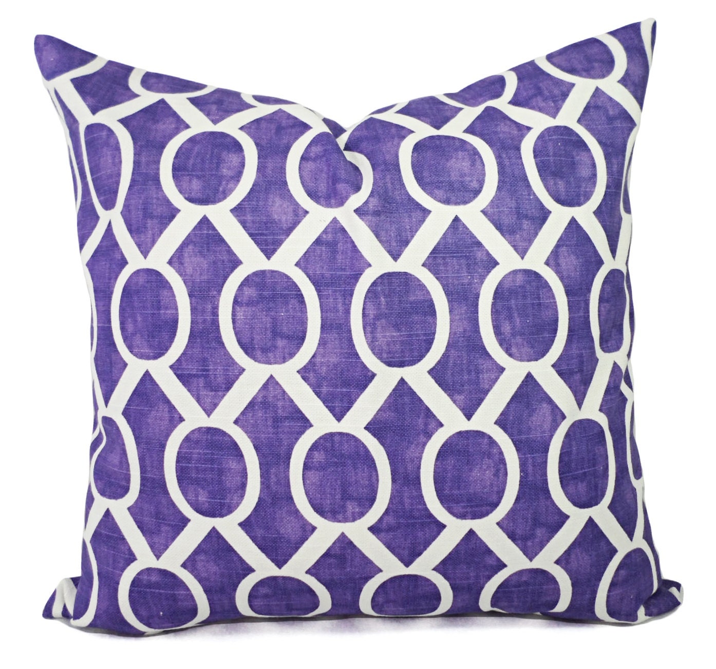CLEARANCE One Purple Pillow Cover Purple Geometric Throw