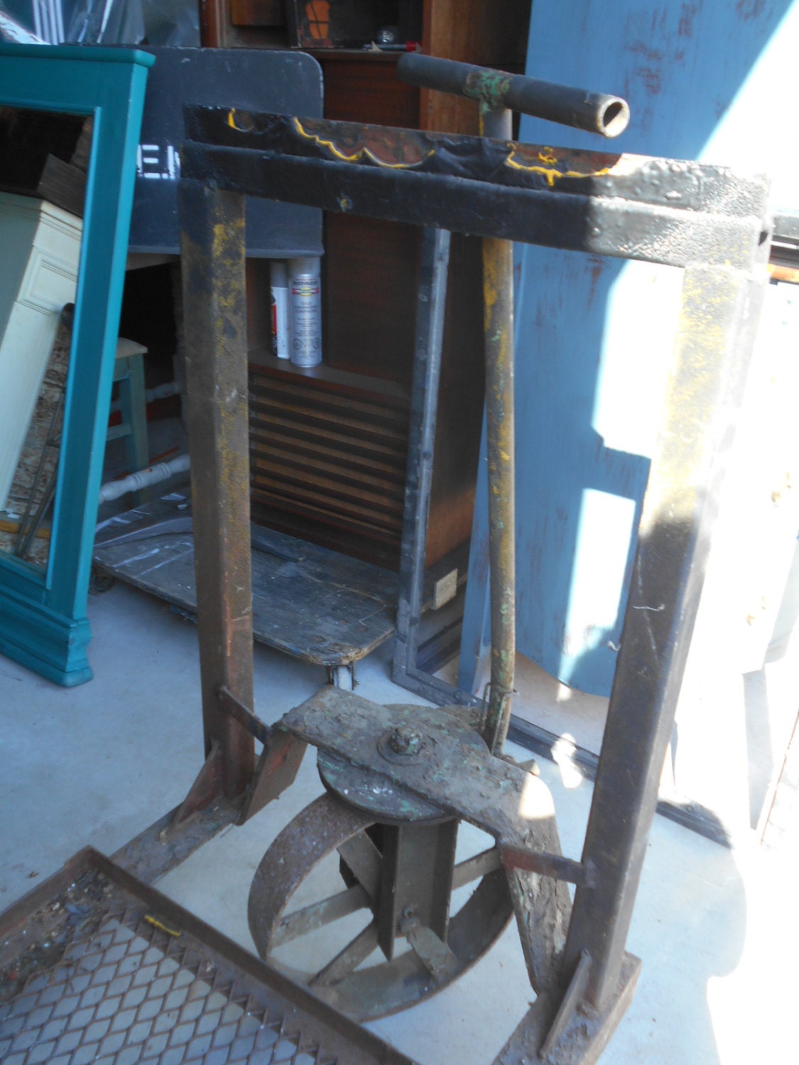 Antique Railway Baggage Cart Original Condition Local Pick