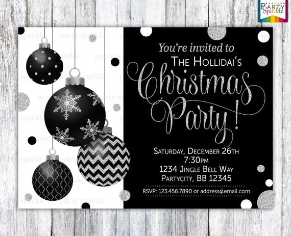 Creatice Black And White Christmas Party Ideas with Simple Decor