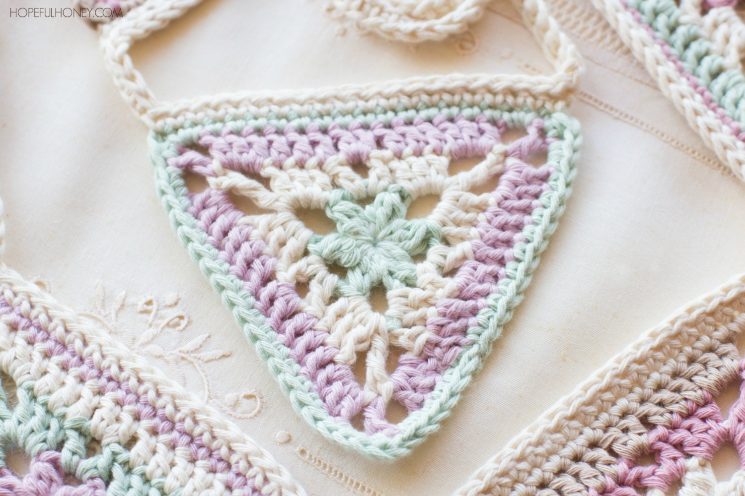 CROCHET PATTERN Vintage Candy Shop Bunting by HopefulHoneyDesigns