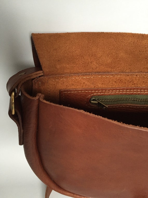 Large tan bag leather saddle bag tan leather satchel large