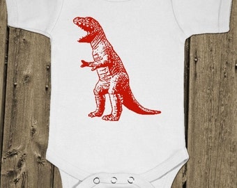 Big Bang Dinosaur - Trex Tyrannosaurus - Baby One Piece Cotton Bodysuit
