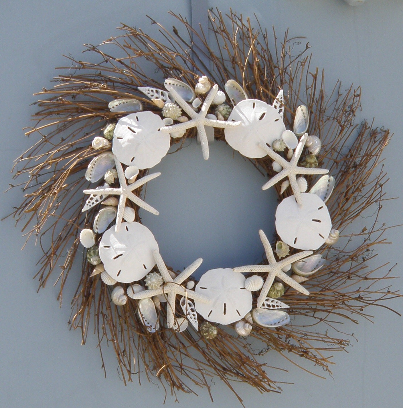 Seashell wreath starfish wreath shell wreath coastal wreath