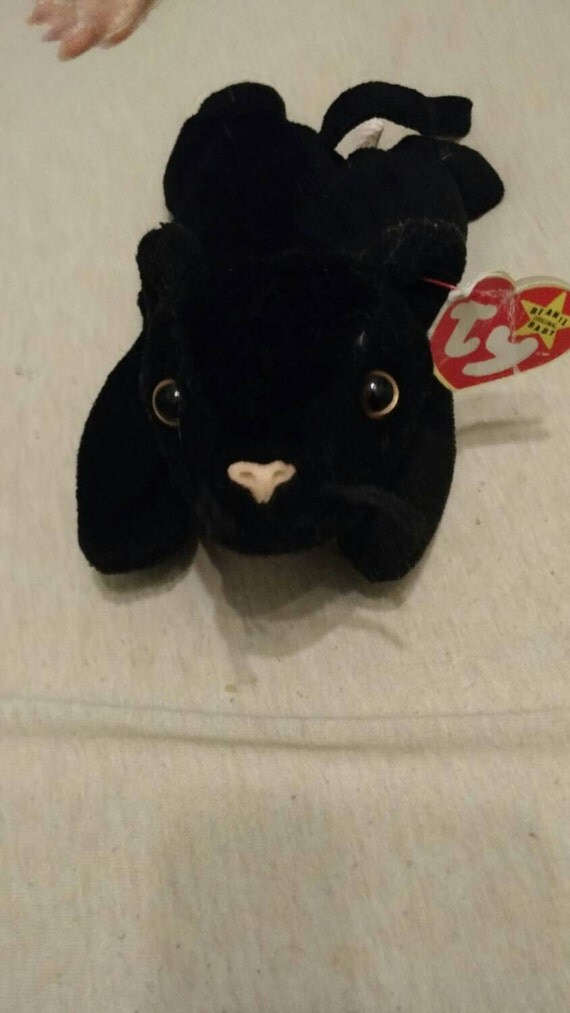 grey beanie baby cat