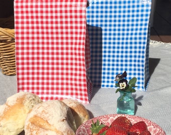 Lunch bags made from Mexican Oil Cloth