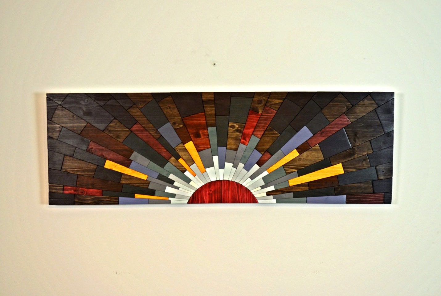 wood wall art SUNSET ON JUPITER wooden wall art wood art