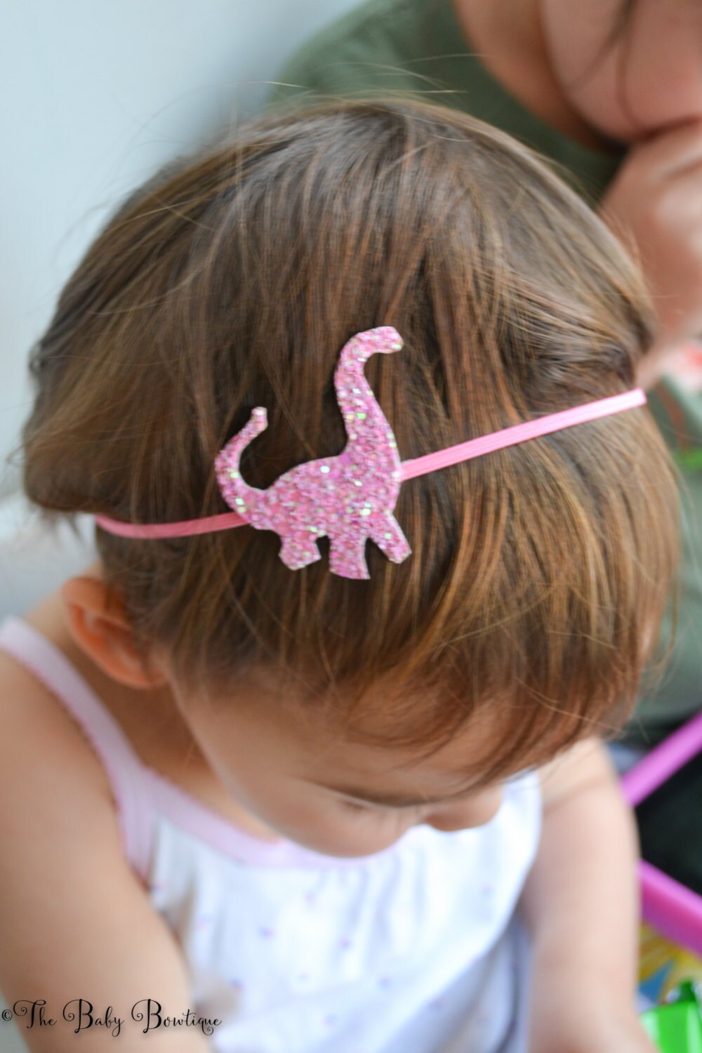 Tiny Pink Dinosaur headband
