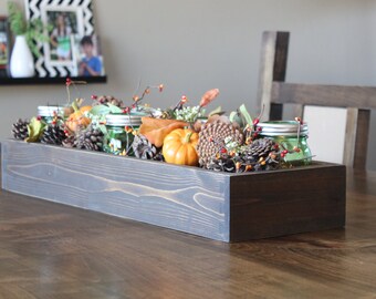 Wood Table Centerpiece or Window Box 48 long