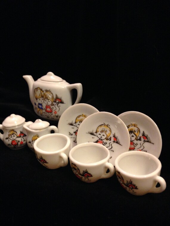Vintage Toy China Tea Set Made in Japan by palmbeachmiseenplace