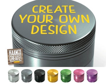 Grinder for Herb and Weed with Custom Full Color Design