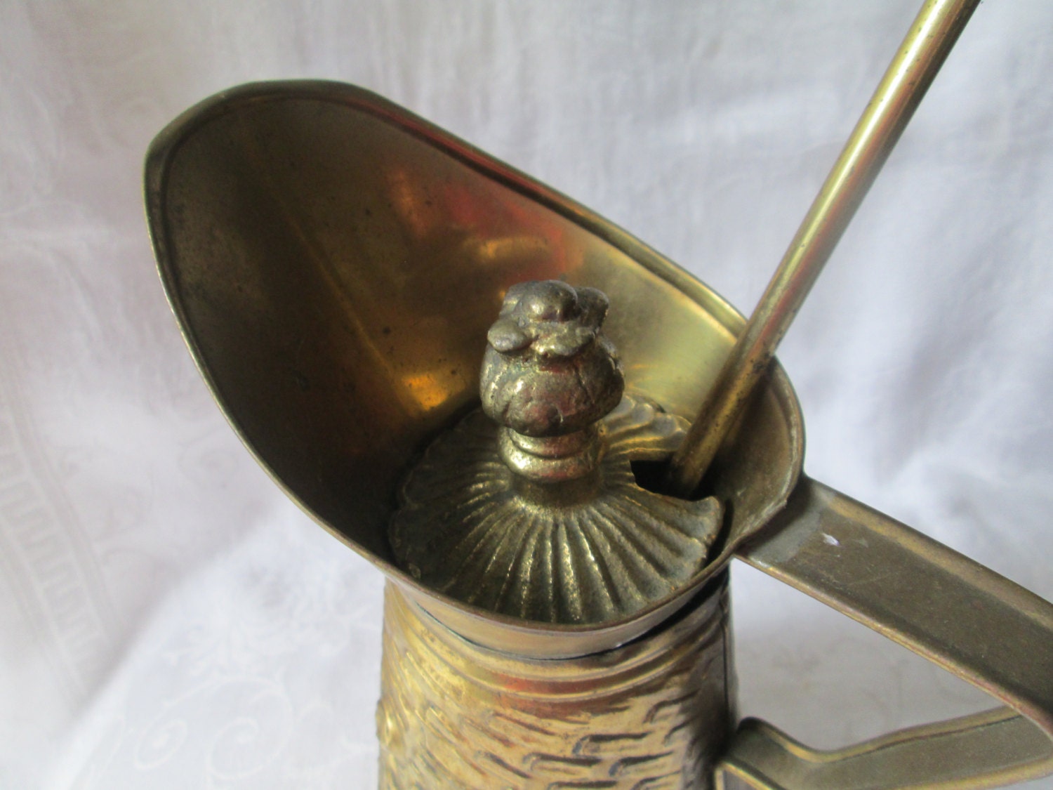 Vintage Brass Fireplace Lighter Kerosene Lamp Oil Pitcher