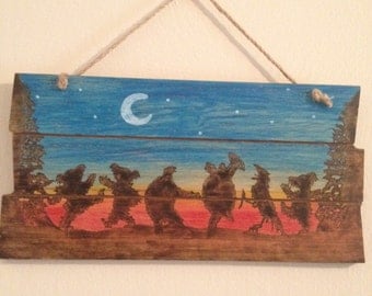 Wood burned Grateful Dead Wooden Sign