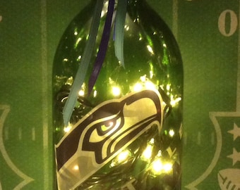Seattle Seahawks Lighted Wine Bottle 1.5 Liter