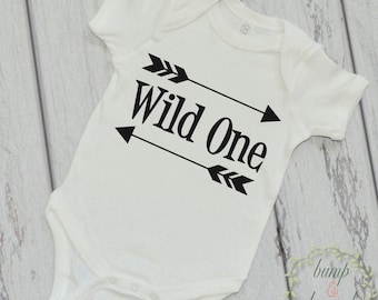 Wild One Shirt Birthday Outfit First Birthday Shirt Baby Boy Birthday Arrow Bodysuit READY TO SHIP 025