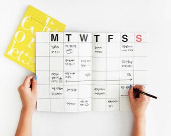Monthly Planner Notebook Diary Scheduler Calendar Scrapbook