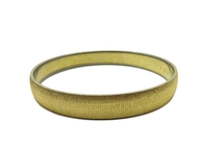 Vintage Monet Gold Tone Bangle, 1980s Bracelet Classic Matte Gold Finish Bangle, Gift for Her