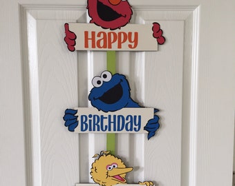 Personalized Sesame Street Birthday Sign