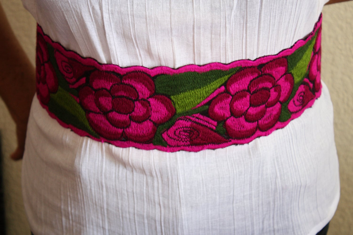 Mexican embroidery belt