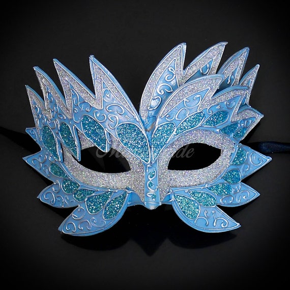 Carnival Masquerade Mask Gorgeous Ocean Blue Mask Circus