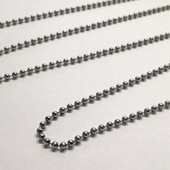 Stainless Steel Ball Chain Military Style by EngravedMemories