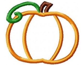 Pumpkin Applique Embroidery Design -INSTANT DOWNLOAD-