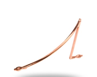 Minimalist Shelf Bracket with Copper Finish, Simple Wall Bracket to Hold a Shelf and Display Art, Photos, Plants, Trophies and More