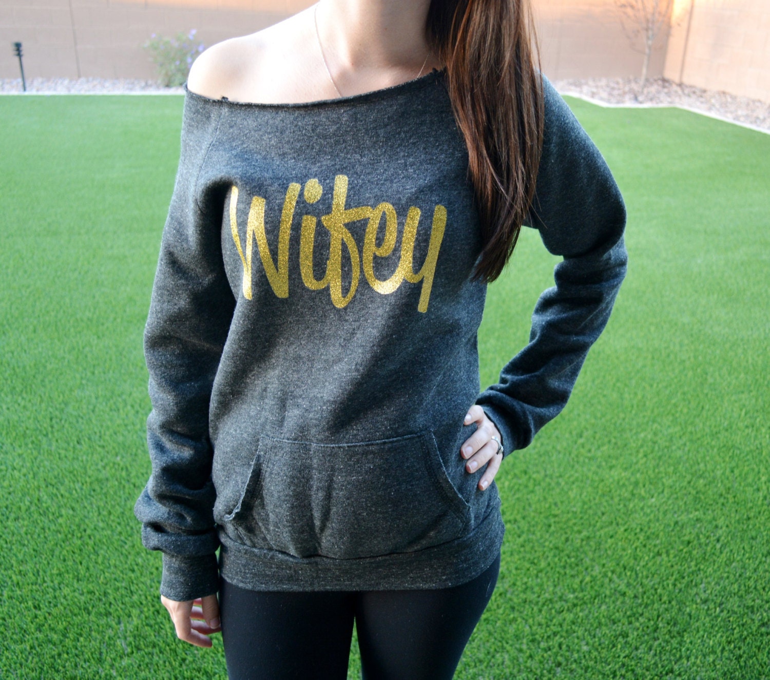 Wifey Sweatshirt. Wifey Sweater. Wifey Eco-Fleece Sweater.