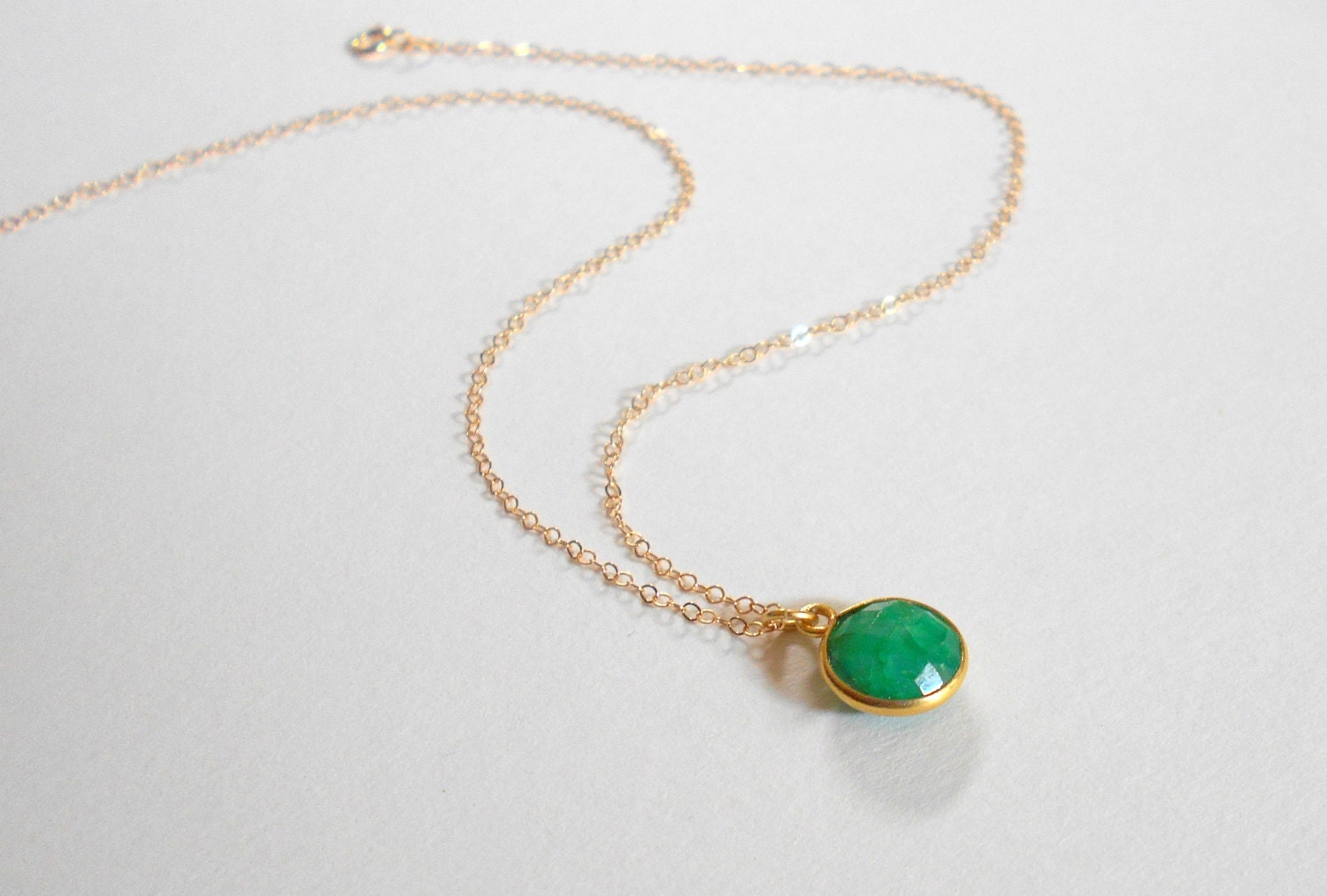 Raw Emerald Necklace Raw Emerald Pendant Natural Emerald