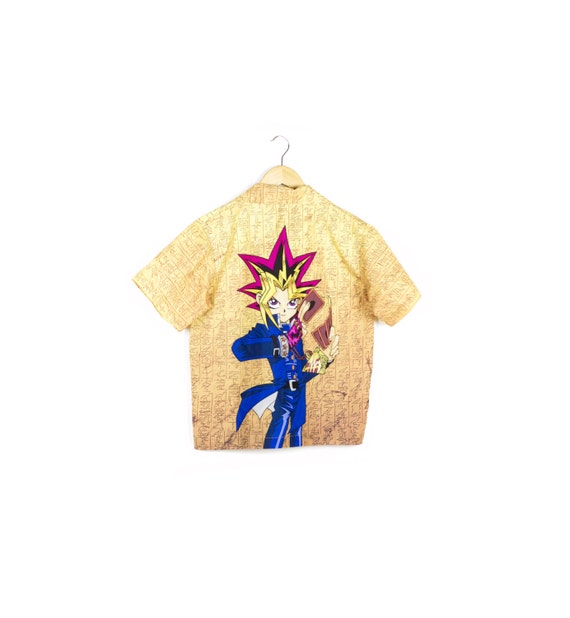 yugioh button up shirt