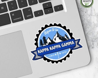 Kappa Kappa Gamma KKG | Small Badge Decal | Sorority Big Little Reveal Gift | Official Licensed Product | KKG-BD