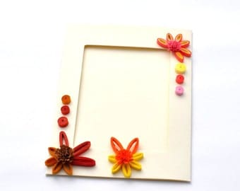 Quilled Card Paper Quilling Card Photo Frame Card Paper Frame Quilled Card Quilling Flower Floral Frame Quilled Frame Quilling Art
